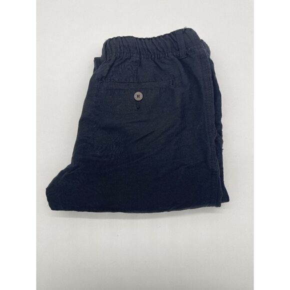 Linen Blend Pants For Women Casual Wear Elastic Waist Band & String Pockets Sz S - Picture 1 of 8